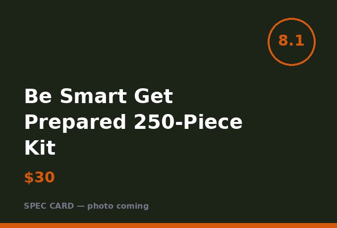 Be Smart Get Prepared 250-Piece Kit