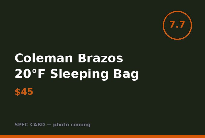 Coleman Brazos 20°F Sleeping Bag