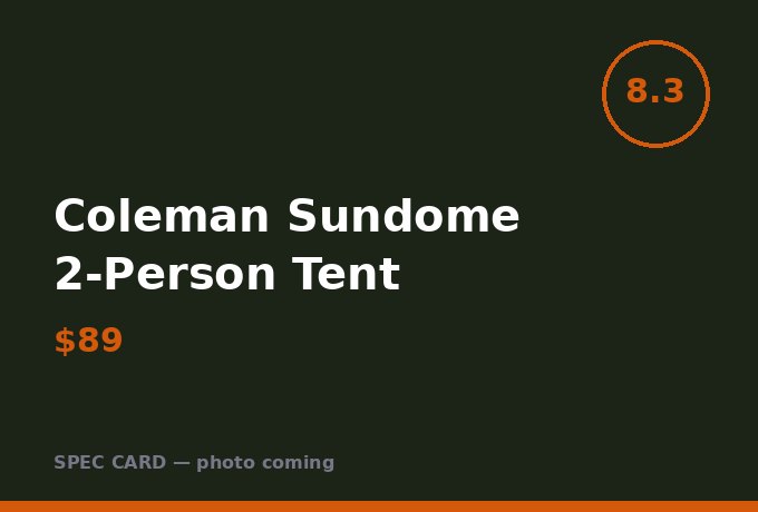 Coleman Sundome 2-Person Tent