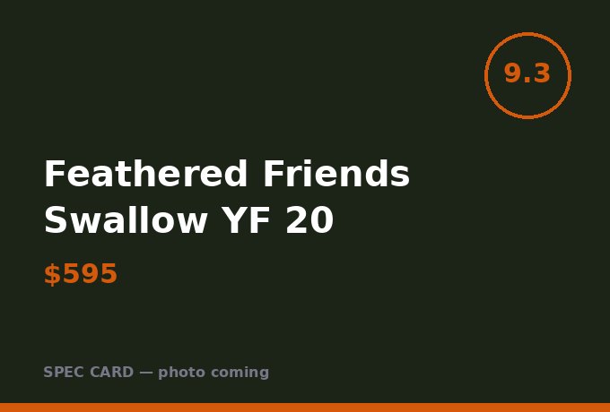 Feathered Friends Swallow YF 20