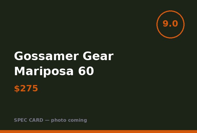 Gossamer Gear Mariposa 60