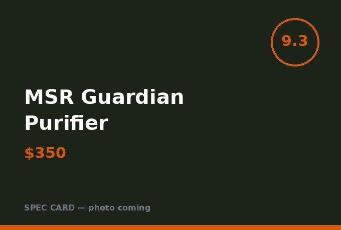 MSR Guardian Purifier