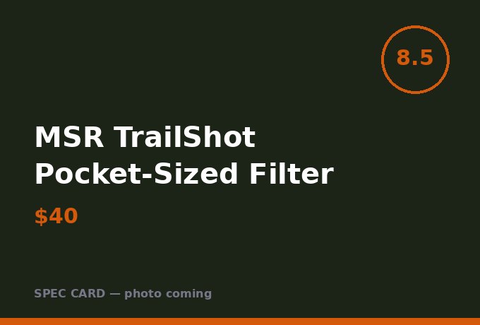 MSR TrailShot Pocket-Sized Filter